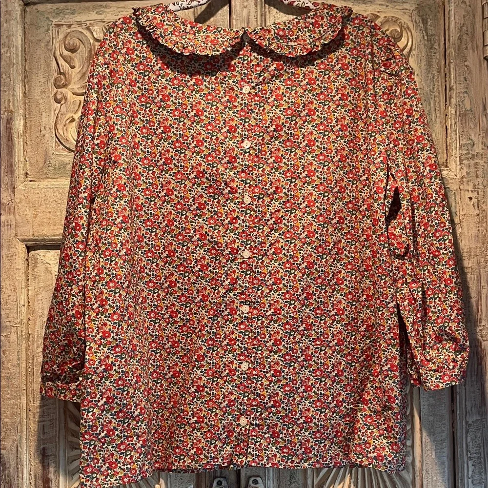 Wildseed Stitches Liberty of London, 3/4 Sleeve, Peter Pan Collar Blouse  XXL/16 - Picture 7 of 9